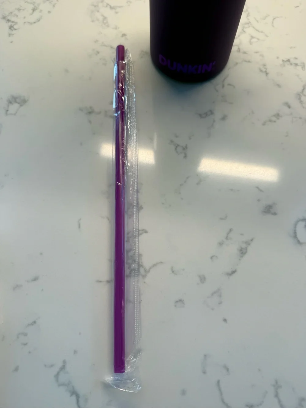 NEW Dunkin Purple 20oz Polished Stainless Sipper